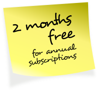Two months free for annual subscriptions.