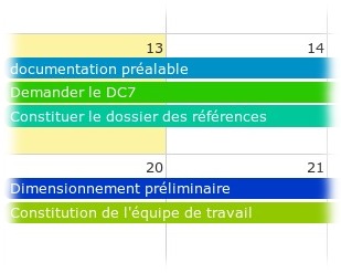 calendrier inter-projets